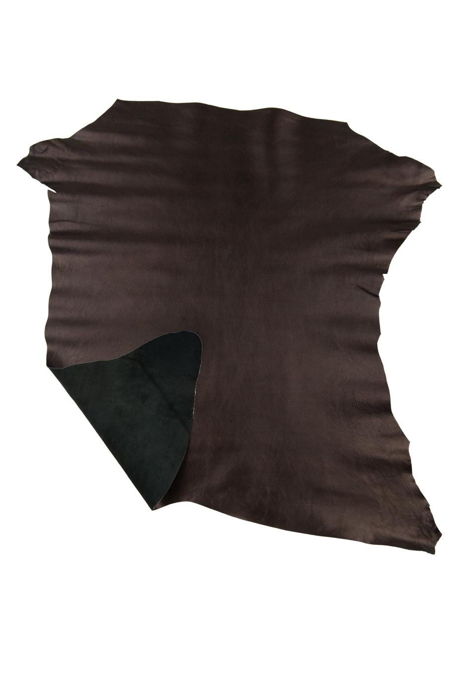 Brown METALLIC leather skin, tiny pebble GRAIN printed goatskin, bright sparkle soft hide for hobbyists B19357-MT(st) La Garzarara