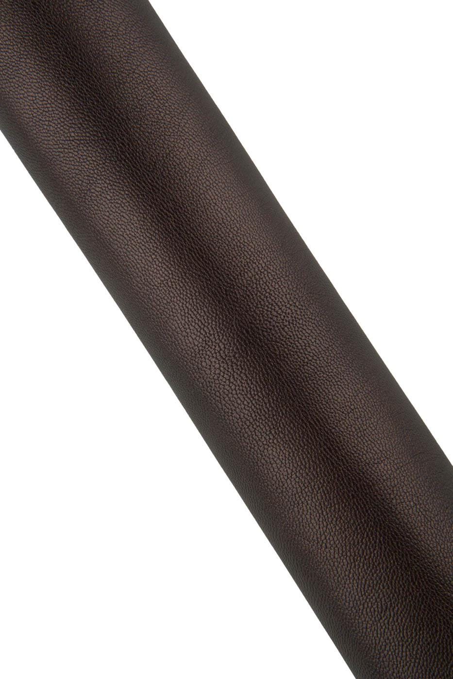 Brown METALLIC leather skin, tiny pebble GRAIN printed goatskin, bright sparkle soft hide for hobbyists B19357-MT(st) La Garzarara