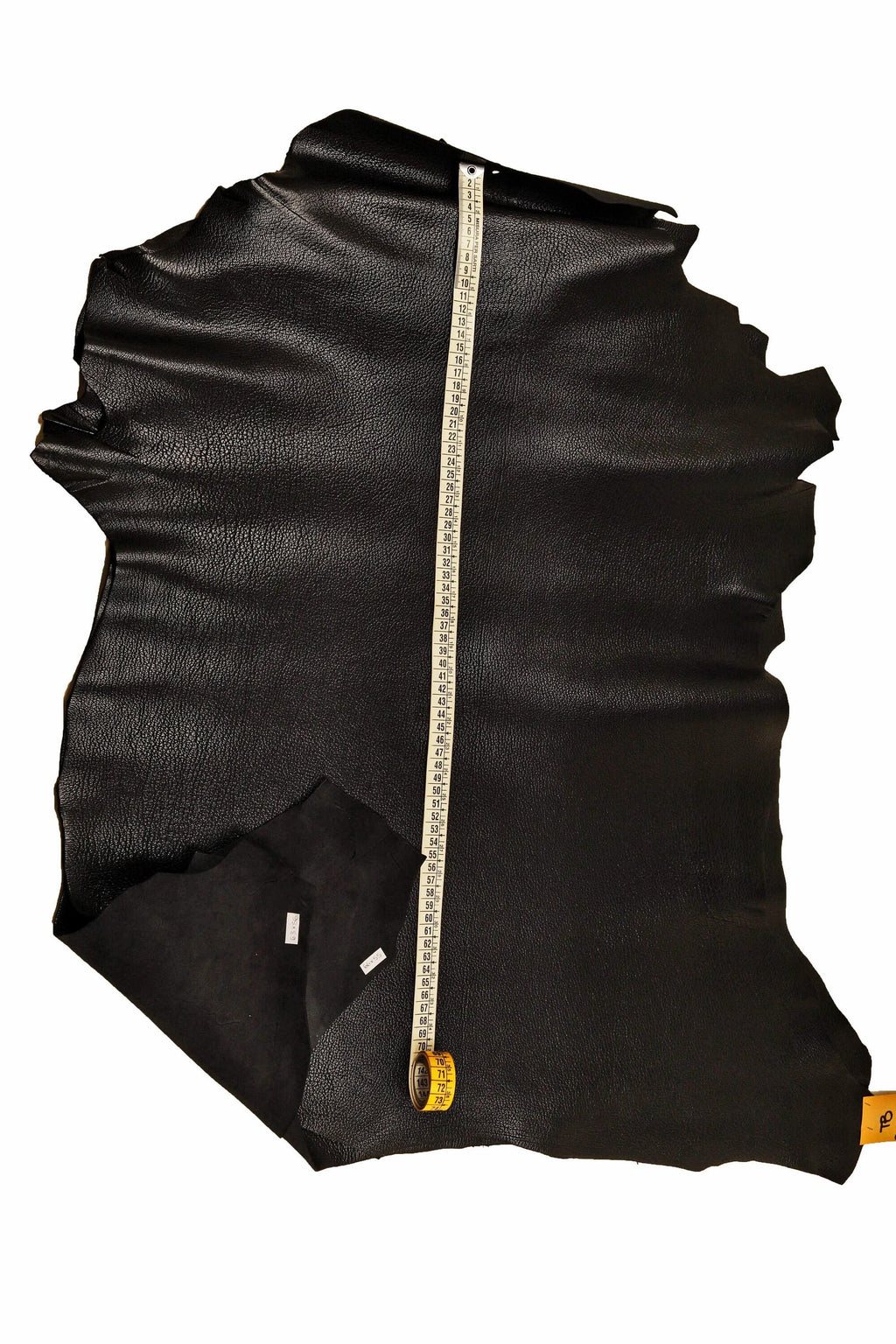 Black tiny PEBBLE GRAIN printed goatskin, soft tumbled leather skin, italian semi glossy material for bags, wallets B19875-TB La Garzarara