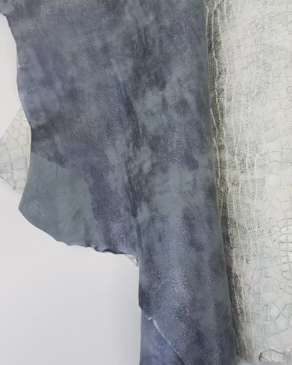Green Blue Leather hides Set, Metallic Printed and Textured Full Leather skins, RANDOM assortment  B18127-MT(st)  La Garzarara
