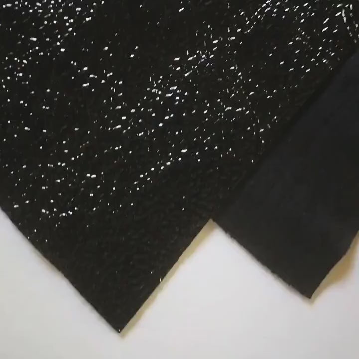 Black LEATHER scraps pieces, mixed printed and textured renmants pieces for crafts, assortment offcuts leather B090/B La Garzarara