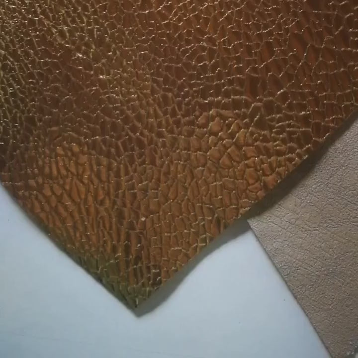 Gold Platinum Remnants Leather for Small Projects, Scraps for Leathercraft, Premium Leather Pieces  B086/B La Garzarara