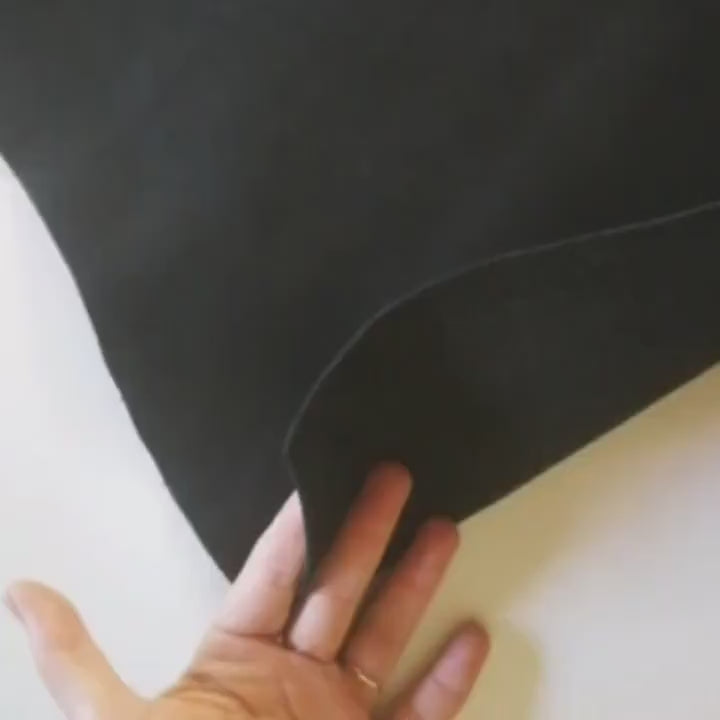 Full Grain Italian Leather Hide Black Premium Cowhide for Bags Wallets Shoes Leathercraft  1.1 - 1.3mm  B11748-TB La Garzarara