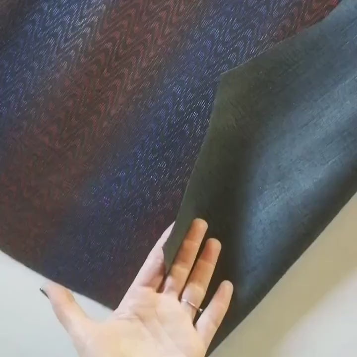 Print tribal cowhide leather hides, Colorful wave printed cow hide, tricolor optical textured skins   B13694-ST La Garzarara