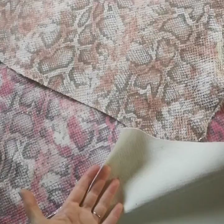 Multicolor python embossed leather hide, soft snake print leather skin for bags clutches accessories B13467-ST LaGarzarara