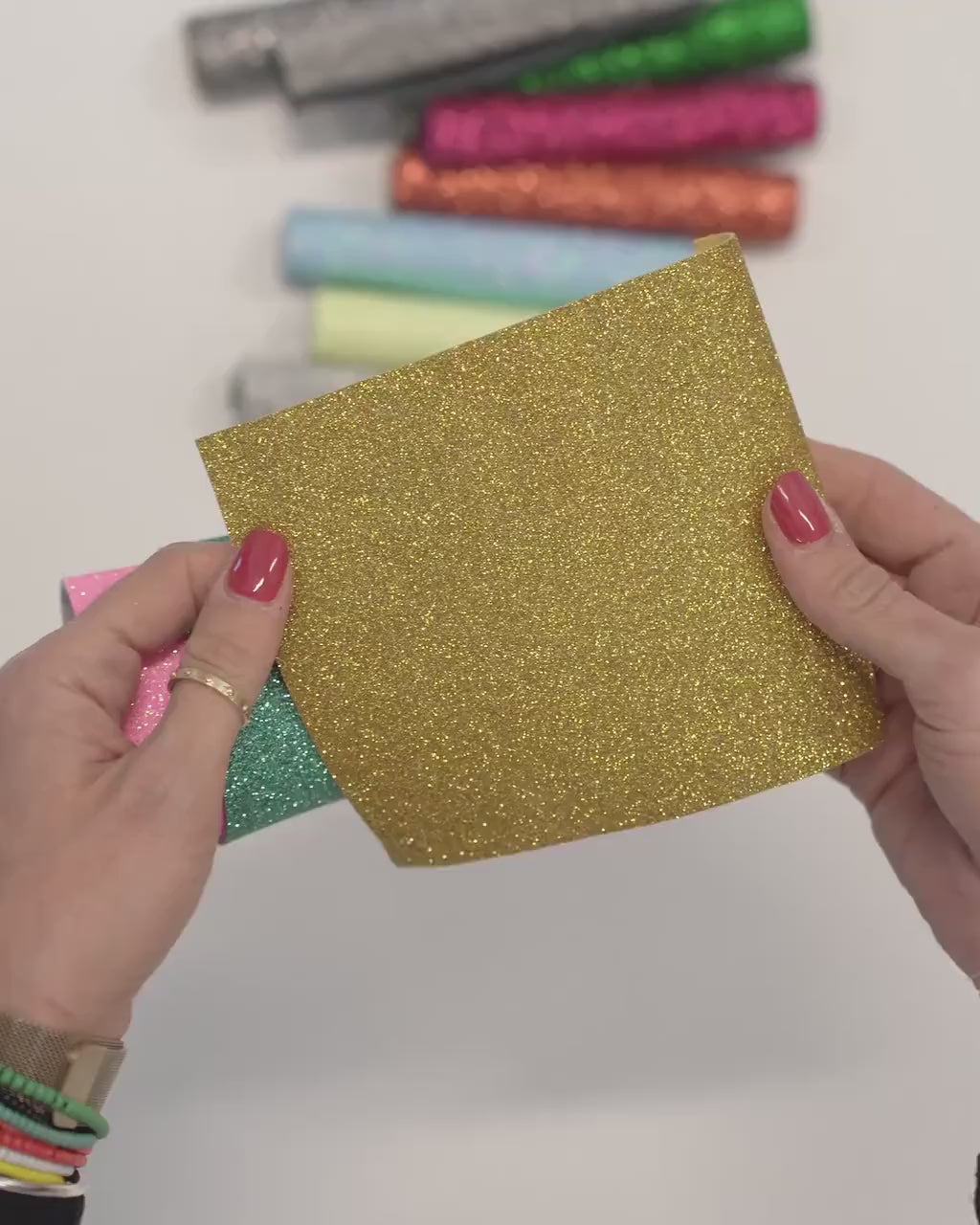 GLITTER leather scraps in assorted colors - 10 random smooth solid tones leather pieces 6x5" / 15x12 cm      RT308 La Garzarara